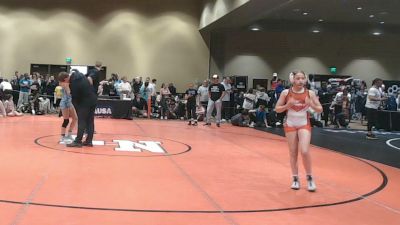 90 lbs Champ. Round 3 - Addison Nardella, The Hunt Wrestling Club vs Anna Masa
