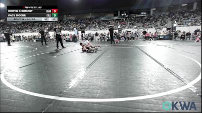 84 lbs Consi Of 8 #1 - Bowen Schubert, Chandler Takedown Club vs Kace Moore, Collinsville Cardinal Youth Wrestling