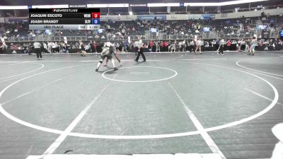 218 lbs 3rd Place - Joaquin Escoto, Webb City Youth Wrestling vs Joash Brandt, SlyFox