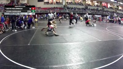 80 lbs Quarterfinal - Ryker Gugelman, Elm Creek Youth Wrestling Club vs Jaxyn Hollenbach, Nebraska Boyz
