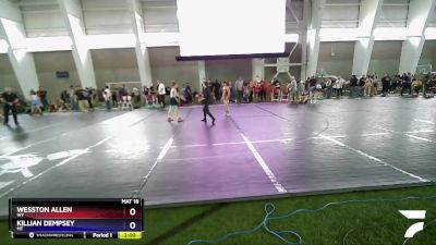 92 lbs Cons. Semi - Wesston Allen, WY vs Killian Dempsey, MT