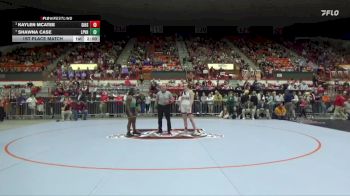 155 lbs 1st Place Match - Kaylen McAtee, Girard Hs vs Shawna Case, LaCygne-Prairie View Hs