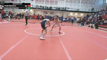 132 lbs Semifinals (8 Team) - Tyler Delcollo, Delaware Military Academy vs Blake Whittington, Indian River