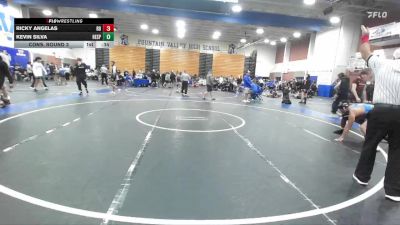 132 lbs Cons. Round 3 - Ricky Angelas, Rancho Bernardo vs Kevin Silva, Hesperia