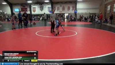 7 lbs Quarterfinal - Braxton Drew, Fighting Goldfinch vs Sawyer Heberlein, Champions Wrestling Club