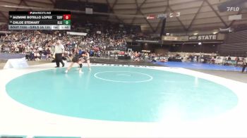 Girls 2A 125 lbs Champ. Round 1 - Chloe Stewart, Ellensburg (Girls) vs Jazmine Botello Lopez, Toppenish (Girls)