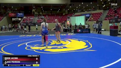 135 lbs Cons. Round 3 - Reese Jacobs, MO vs Alexis Pehrson, NE