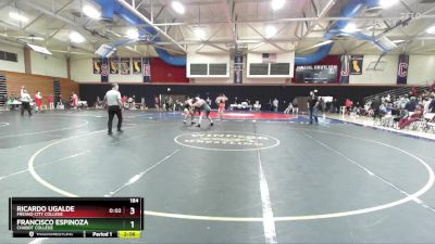 184 lbs Cons. Semi - Francisco Espinoza, Chabot College vs Ricardo Ugalde, Fresno City College