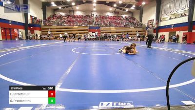 110 lbs 2nd Place - Ella Streets, Cleveland Take Down Club vs Sophie Proctor, Henryetta Knights Wrestling Club