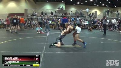 105 lbs Semis & 1st Wrestleback (8 Team) - Sawyer Yates, Untouchables Purple vs Maddox Fields, POWA