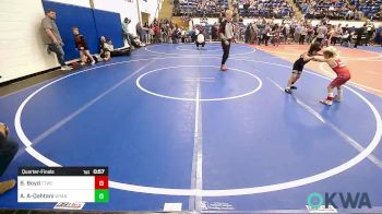 43 lbs Quarterfinal - Brody Boyd, Team Tulsa Wrestling Club vs Aysa Al-Qahtani, Wyandotte Youth Wrestling