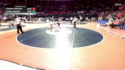 2A 132 lbs Cons. Round 1 - Konnor Stephens, Waterloo (H.S.) vs Nabiel Rosario, Chicago (DePaul College Prep)