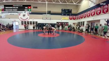 144 lbs Quarterfinal - Braydnn Terry, Moorcroft vs Benjamin Miller, Saratoga