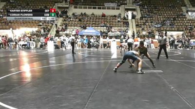 7A 132 lbs Quarterfinal - Karter Stiffler, Enterprise HS vs Corian Flowers, Carver Montgomery HS