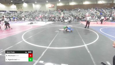 70 lbs Semifinal - Bentley McIlwain, Central Catholic WC vs Cooper Agenbroad, Willits Grappling Pack