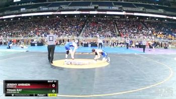 D3-138 lbs Champ. Round 1 - Jeremy Amrhein, Dundee HS vs Tegan Ray, Kingsford HS