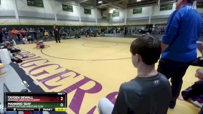 70 lbs Cons. Semi - Manning Seay, DAKOTA RATTLERS WRESTLING CLUB vs Tayden DeWall, Ironhawk Wrestling Academy