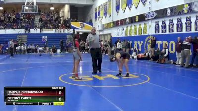 100 lbs Quarterfinal - Destiny Cabot, AVON LAKE vs Harper Penhorwood, BELLEFONTAINE