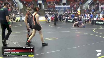 100 lbs Quarterfinal - David Masch, Center Line WC vs Camdin Geerlings, Byron Center