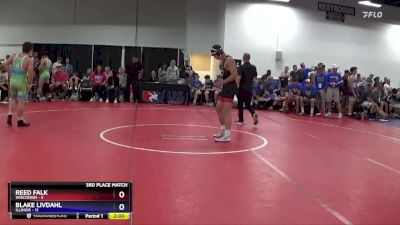 187 lbs Placement Matches (8 Team) - Reed Falk, Wisconsin vs Blake Livdahl, Illinois