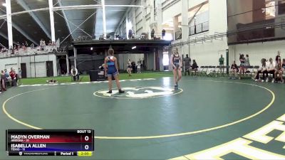 93 lbs Placement Matches (8 Team) - Madyn Overman, Arizona vs Isabella Allen, Texas