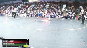 132 lbs Finals (8 Team) - Grayson Fuchs, Detroit Catholic Central vs Bohdan Abbey, Hartland