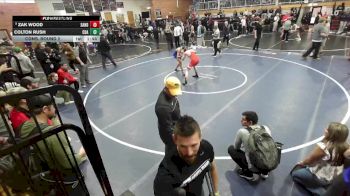 126 lbs Cons. Round 2 - Colton Rush, Coeur D`Alene High School vs Zak Wood, Sandpoint
