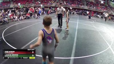 80 lbs Champ. Round 1 - Jase Koehn, Clarkson Leigh vs Landon Brown, Bayard Wrestling Club