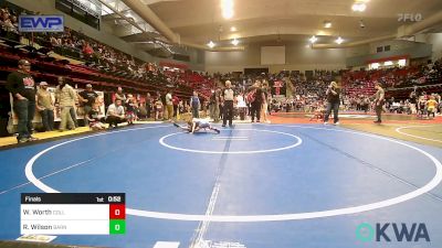 40 lbs Final - Wyatt Worth, Collinsville Cardinal Youth Wrestling vs Rush Wilson, Barnsdall Youth Wrestling