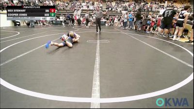 67 lbs Quarterfinal - Rex Stewart, Shelton Wrestling Academy vs Cooper Jones, Harrah Little League Wrestling