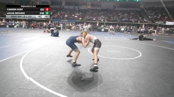 D 1 175 lbs Cons. Round 3 - Carsen Hunt, Covington vs Lucas Sevario, St. Amant