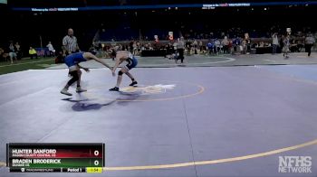 D3-120 lbs Semifinal - Hunter Sanford, Mason County Central HS vs Braden Broderick, Dundee HS