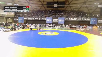 Girls 3A 105 lbs 7th Place Match - Adrielle Sabala, Sageview (Girls) vs Azumi Calloway, North Thurston (Girls)