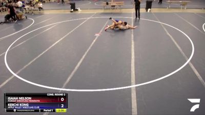 132 lbs Cons. Round 2 - Isaiah Nelson, Pursuit Wrestling Minnesota vs Keiichi Kong, Apple Valley Wrestling Club