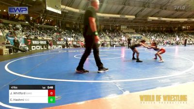 47 lbs Semifinal - Jayzie Whitford, Sanderson Wrestling Academy vs Celine Hashmi, Reign