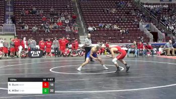 132 lbs Quarterfinal - Roy Dunn, Westmont Hilltop Hs vs Kaleb Miller, Chestnut Ridge Hs