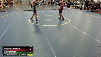 130 lbs Round 4: 10:30am Sat. - Isaiah Schultz, Colony High School vs Edward Flickinger, Dimond