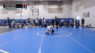 70-73 lbs Champ. Round 5 - Ryder Kluesner, Lakeland Wrestling Club vs Cannon Crisler, Jimenez Trained Academy