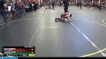 75 lbs Cons. Round 2 - Colt Robbins, Ram Chargers vs Carson Niles, Blissfield WC