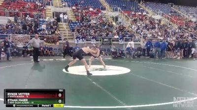 132 lbs Semis & 1st Wrestleback (8 Team) - Ryker Vetter, 2-South Border vs Ethan Maier, 3-New Salem-Almont