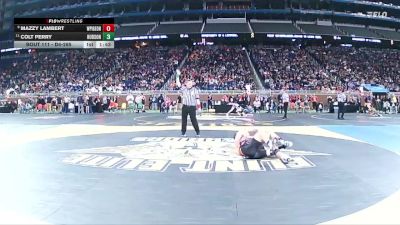 D4-132 lbs Quarterfinal - Mazzy Lambert, White Pigeon vs Colt Perry, Hudson