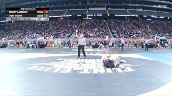 D4-132 lbs Quarterfinal - Mazzy Lambert, White Pigeon vs Colt Perry, Hudson