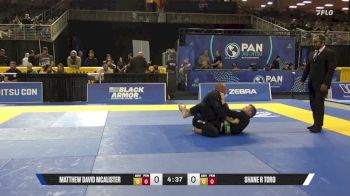 Shane R Toro vs Matthew David McAlister 2026 Pan Jiu Jitsu IBJJF Championship