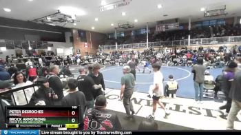 165 lbs Semifinal - Peter DesRoches, Riverside vs Brock Armstrong, Coeur D`Alene High School