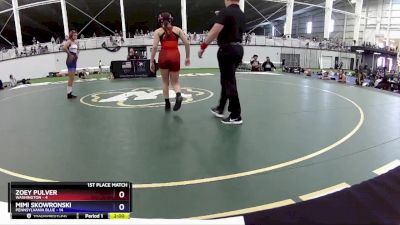 121 lbs Placement Matches (8 Team) - Zoey Pulver, Washington vs Mimi Skowronski, Pennsylvania Blue