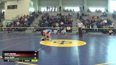 141 lbs Prelim - Alex Tinana, Johns Hopkins University vs Zach Rupp, Elizabethtown College