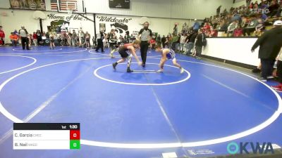 85 lbs Quarterfinal - Christian Garcia, Checotah Matcats vs Barrett Nail, Wagoner Takedown Club