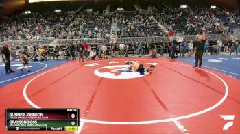 97 lbs Cons. Round 2 - Grayson Boss, Jackson Hole Wrestling Club vs Gunner Johnson, Touch Of Gold Wrestling Club