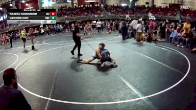 101 lbs Semifinal - Addison Judy, Wrestling With Character vs Samiya Hammerlun, O`Neill Leprechaun Wrestling