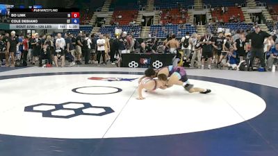 126 lbs Cons. Sub-rd Of 32 - Bo Link, Iowa vs Cole Desiano, Connecticut